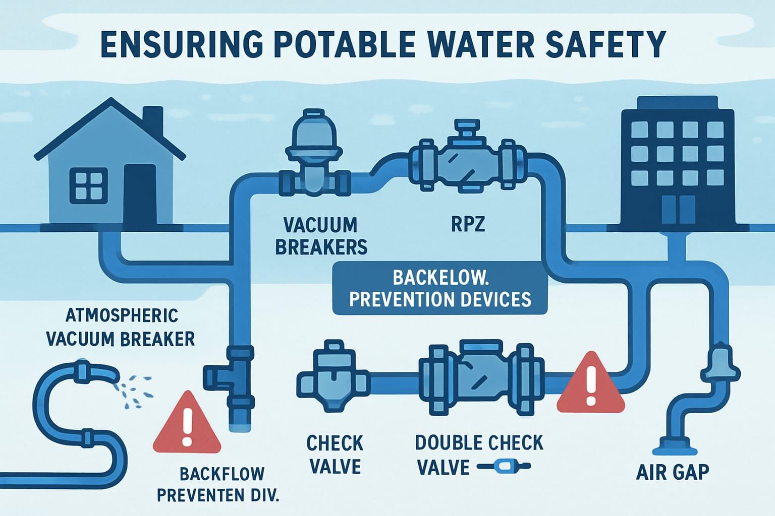 Ensuring Potable Water Safety through Vacuum Breakers and Backflow Prevention