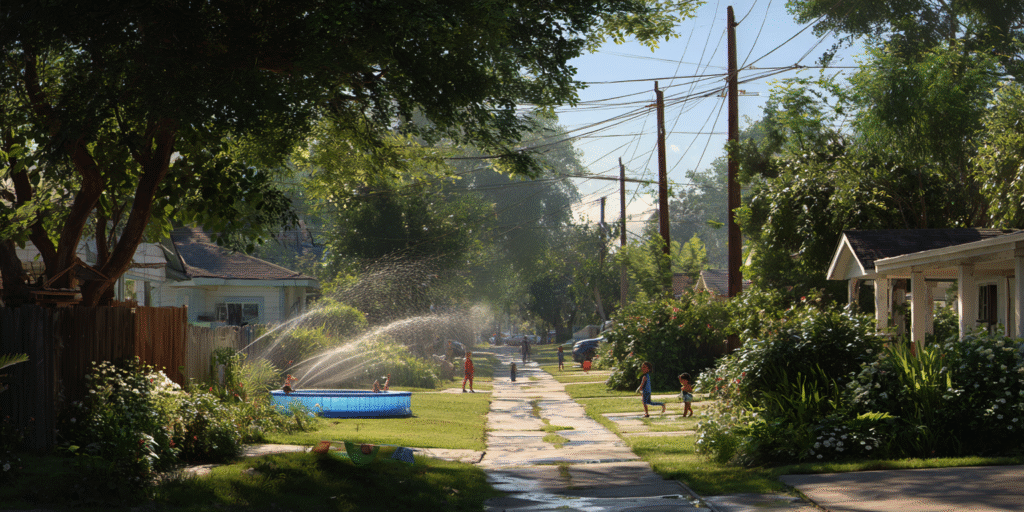 Increased summer water use in a Houston neighborhood adding stress to home plumbing systems.